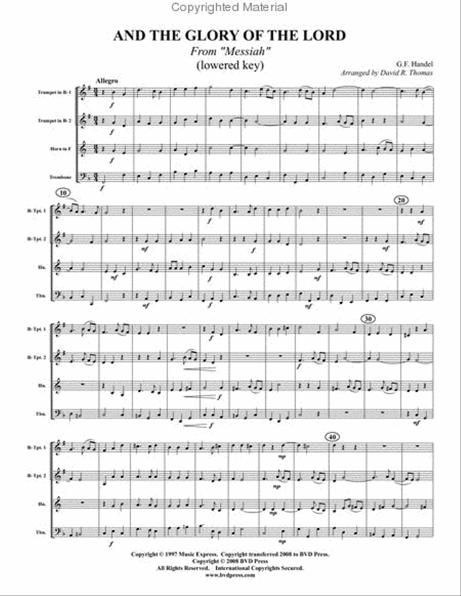 Festive Brass Album Brass Quartet scores gallery preview page 4