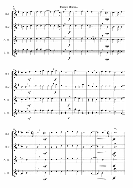 Cantate Domino for flute quartet image number null