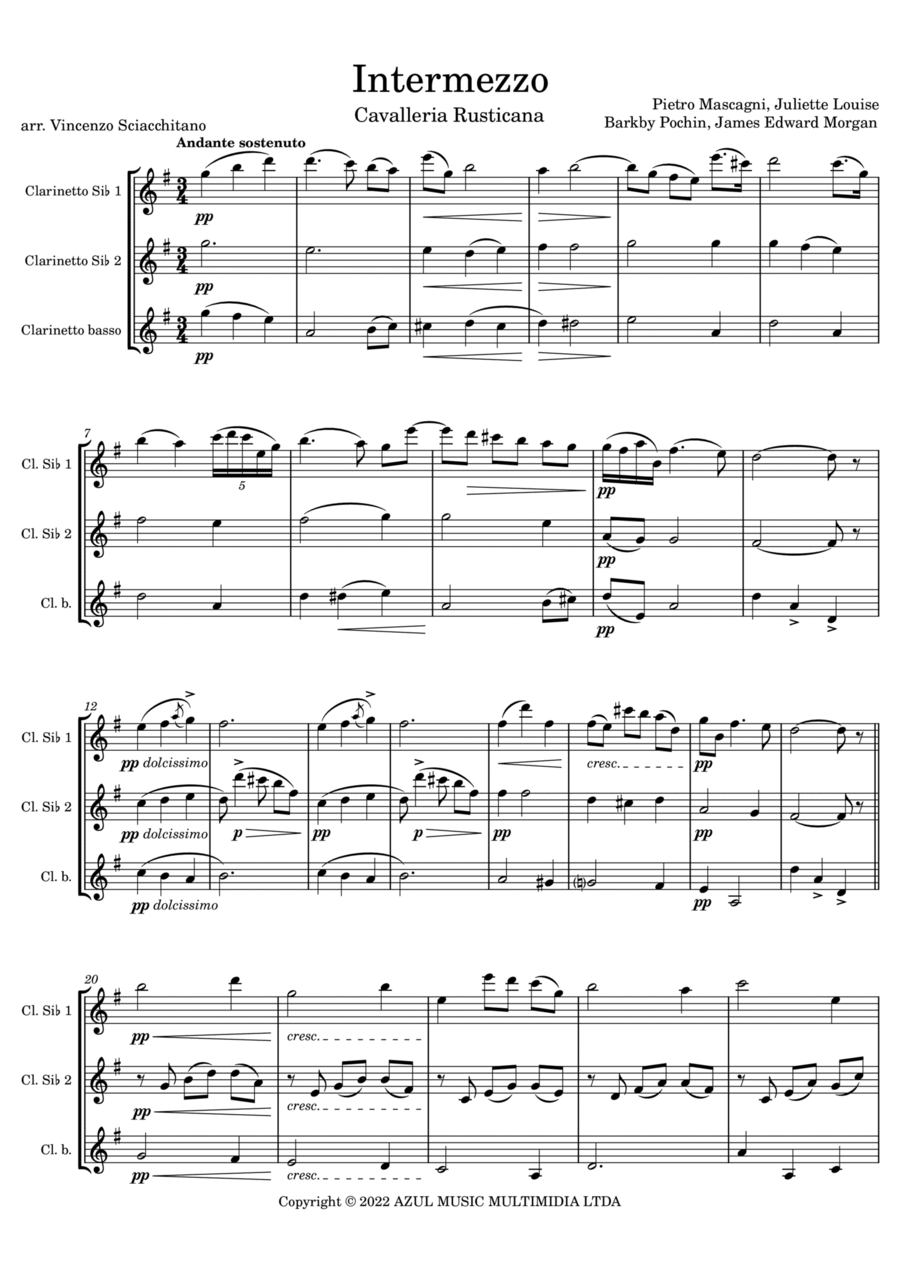 Intermezzo Woodwind Trio scores gallery preview page 1