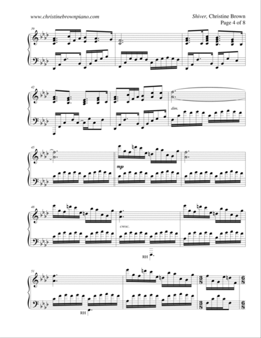 Shiver Piano Solo scores gallery preview page 5
