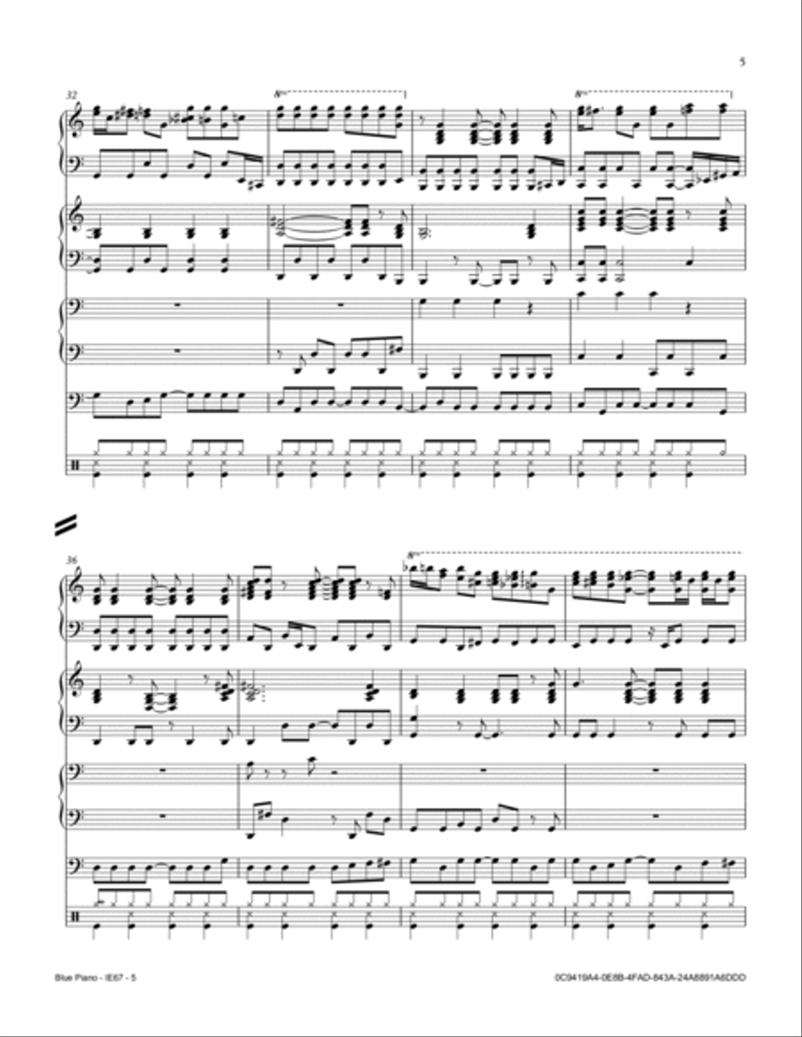 Blue Piano Blue Piano Small Ensemble scores gallery preview page 5
