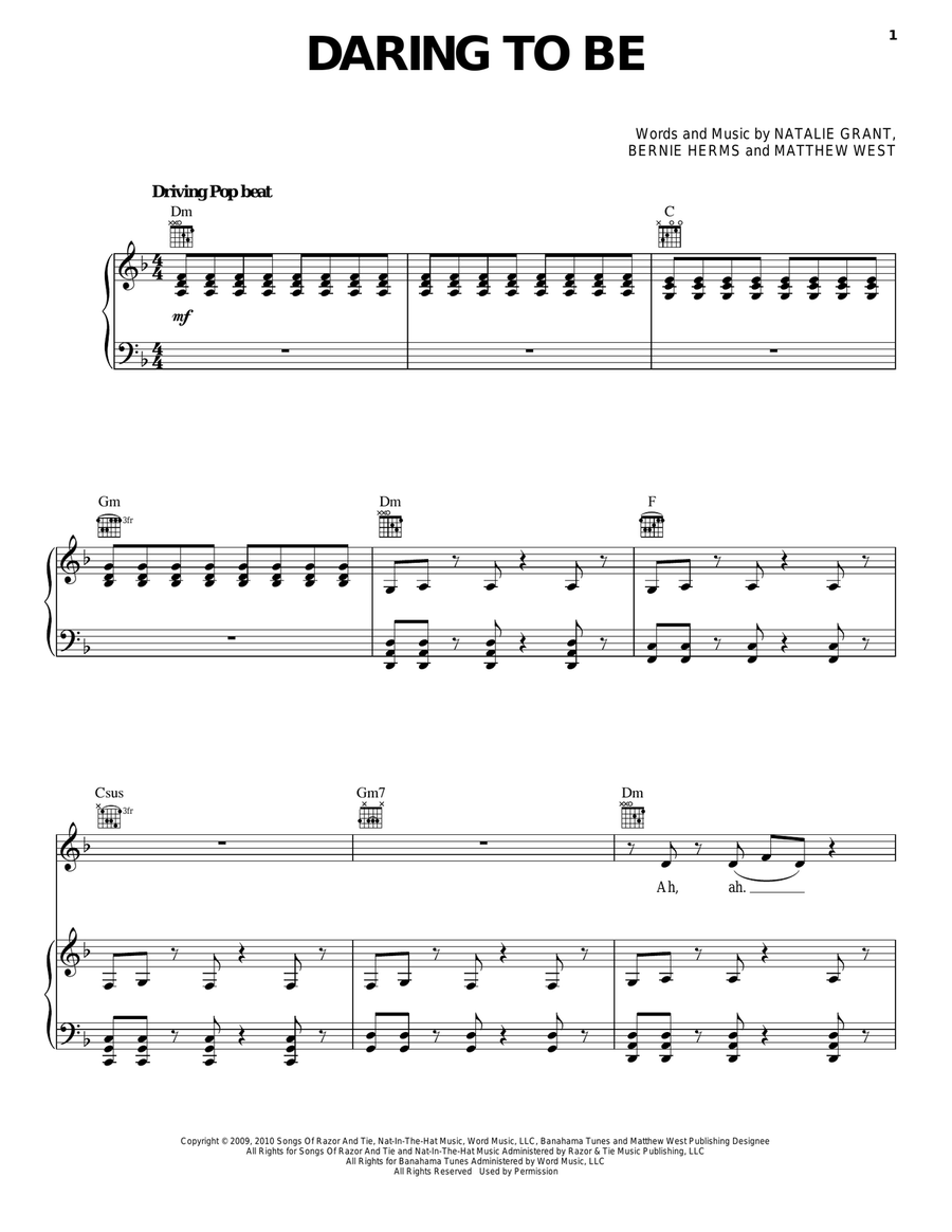 Daring To Be Acoustic Guitar scores gallery preview page 1