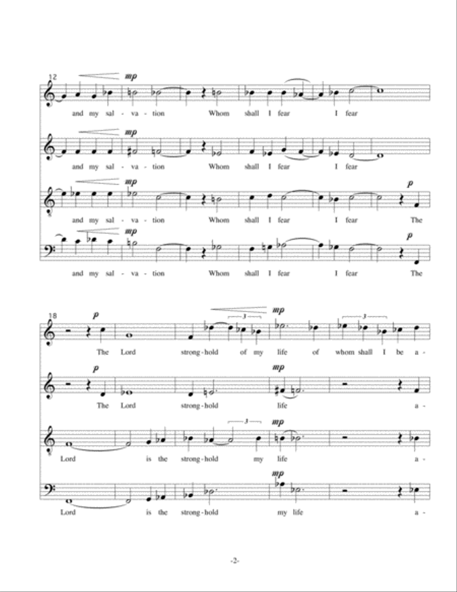 Psalm 27 Psalm 27 4-Part scores gallery preview page 3