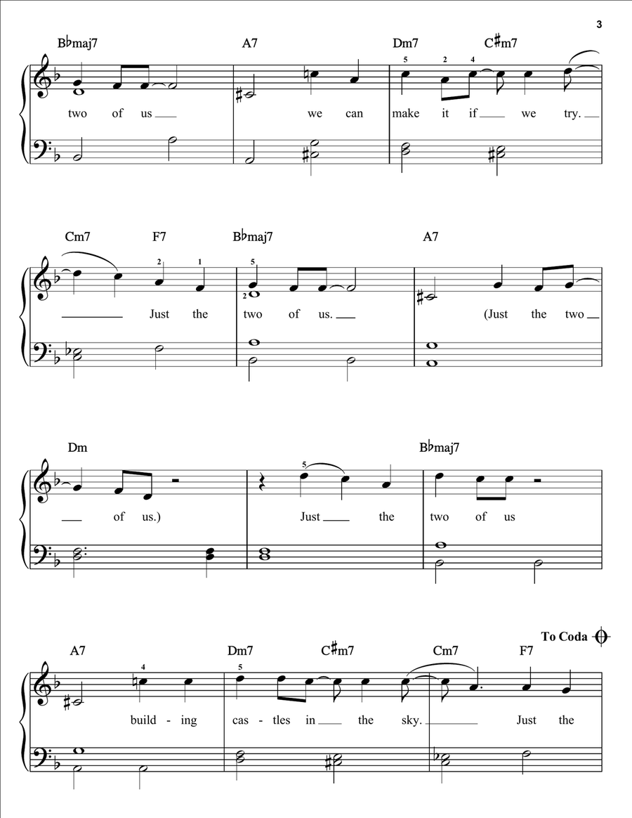 Just The Two Of Us Easy Piano scores gallery preview page 3