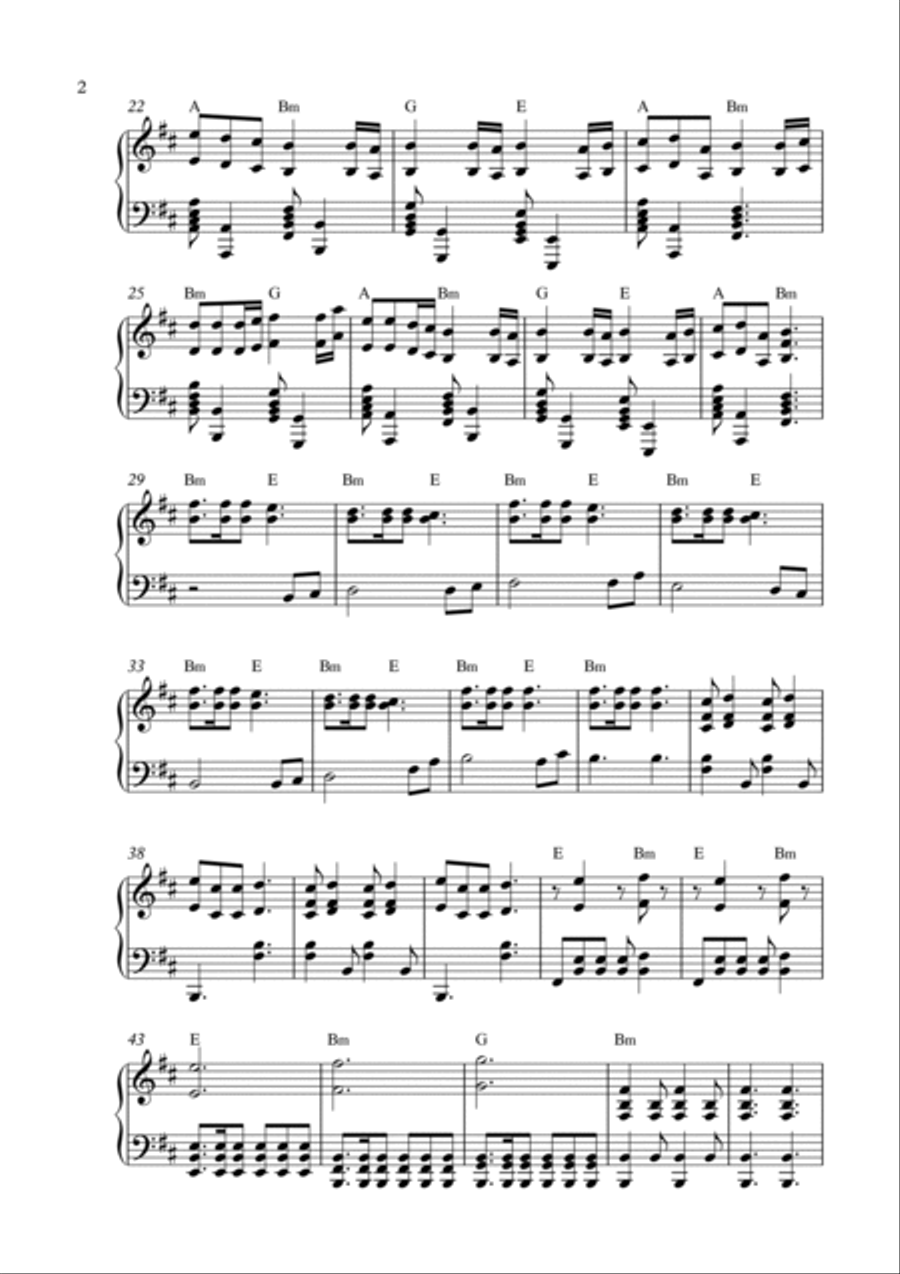 Dragonborn (skyrim Theme) Piano Solo scores gallery preview page 2
