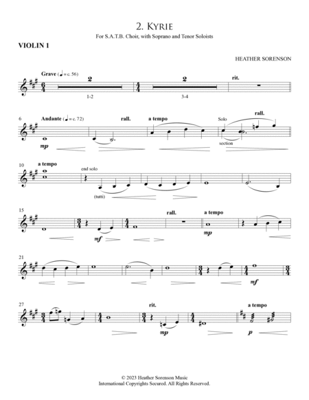 Requiem - Violin 1