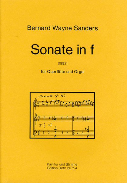 Sonate in f für Querflöte und Orgel (1992)