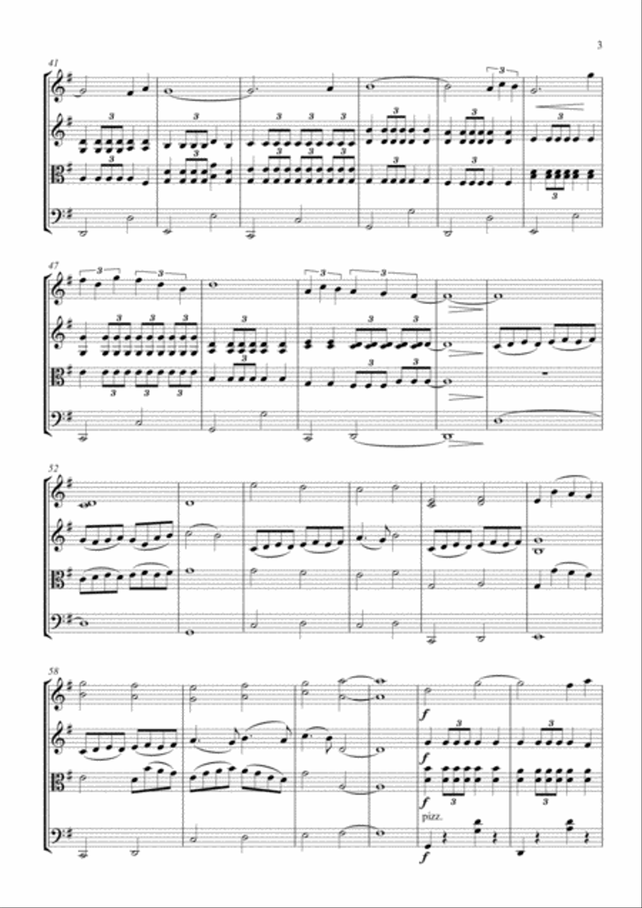 Time To Say Goodbye String Quartet scores gallery preview page 3
