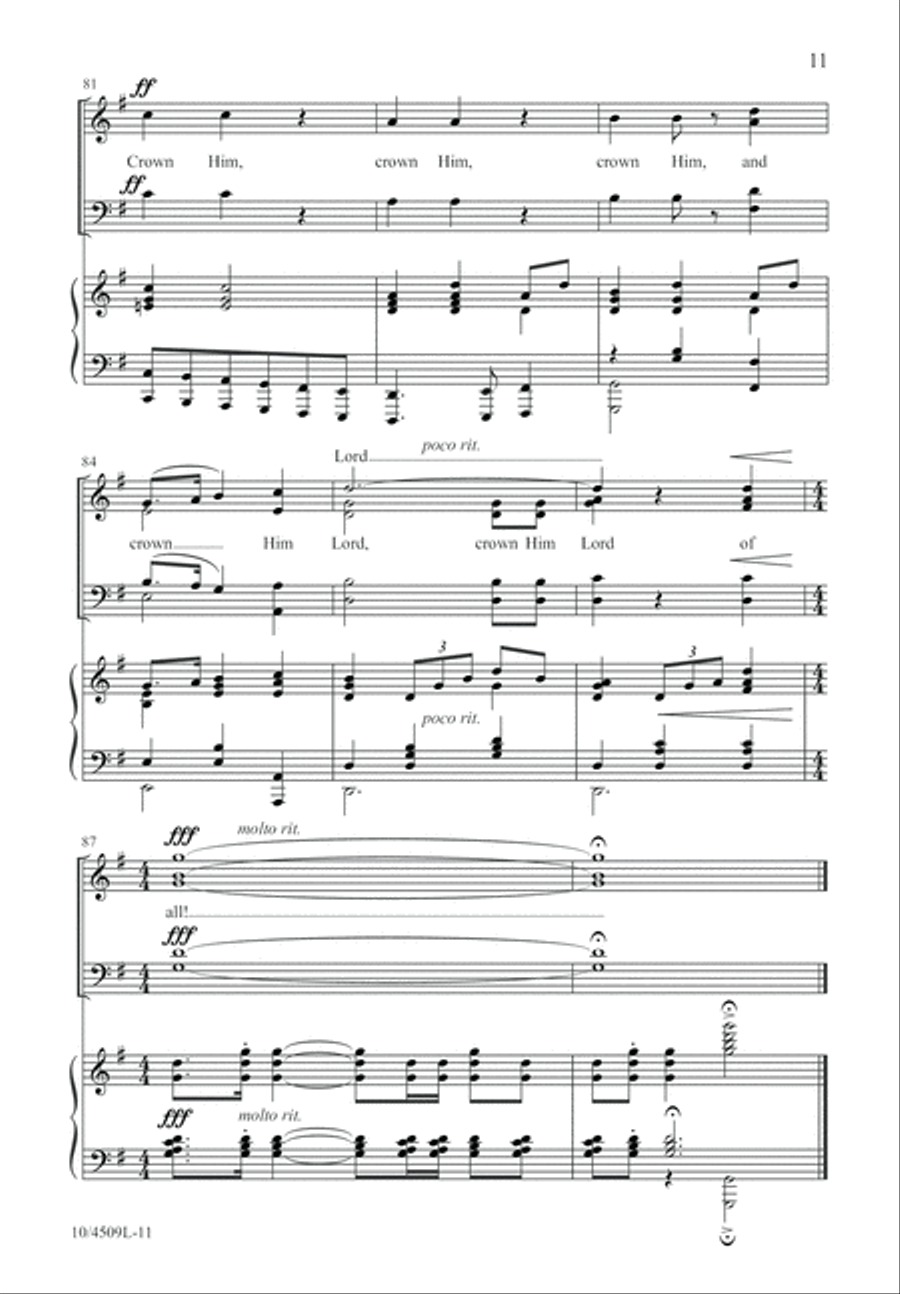 Crown Him Lord of All! 4-Part scores gallery preview page 12