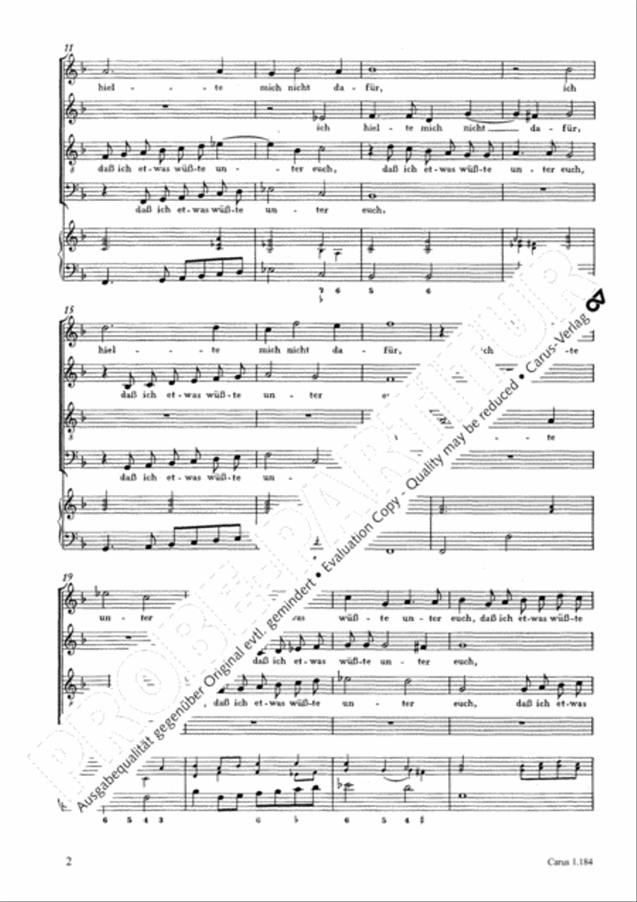 Ich hielte mich nicht dafur 4-Part scores gallery preview page 3