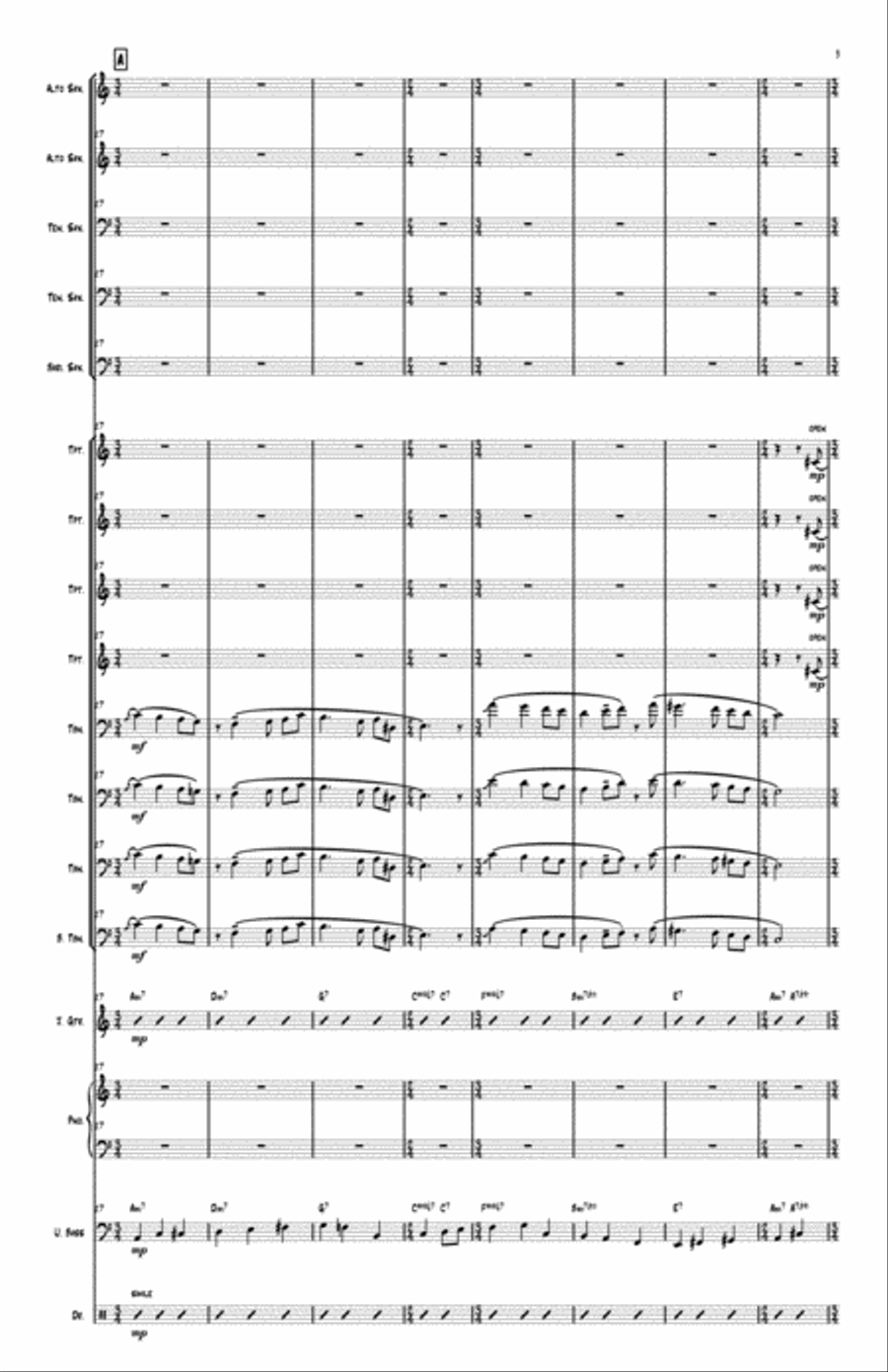 Fly Me To The Moon (in Other Words) Jazz Ensemble scores gallery preview page 5