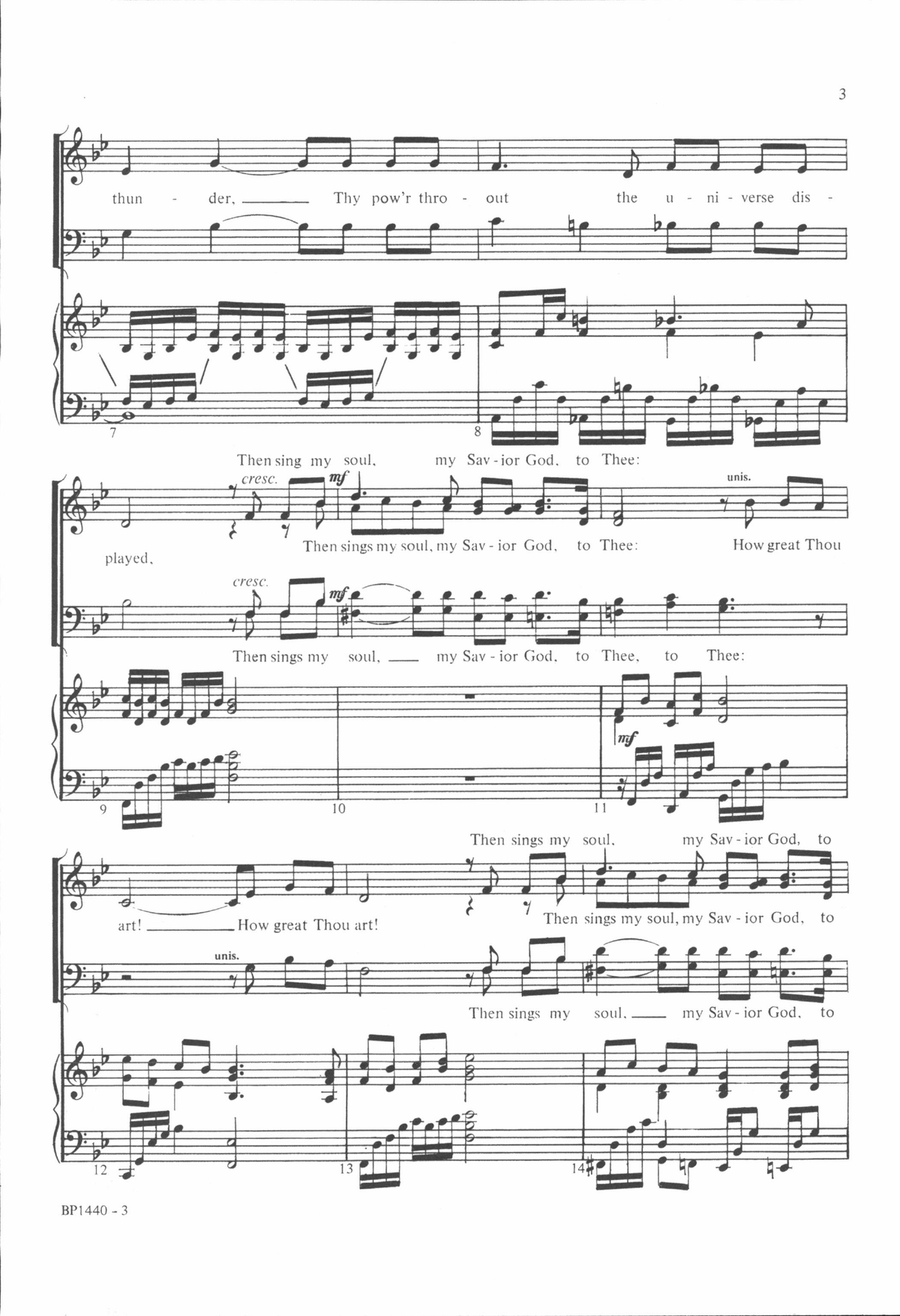 How Great Thou Art - Hine/Courtney 4-Part scores gallery preview page 3