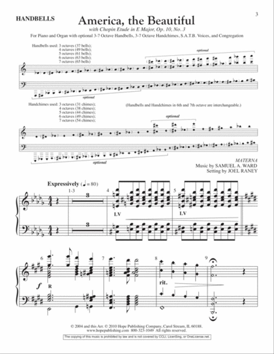 America, the Beautiful America, the Beautiful 4-Part scores gallery preview page 2