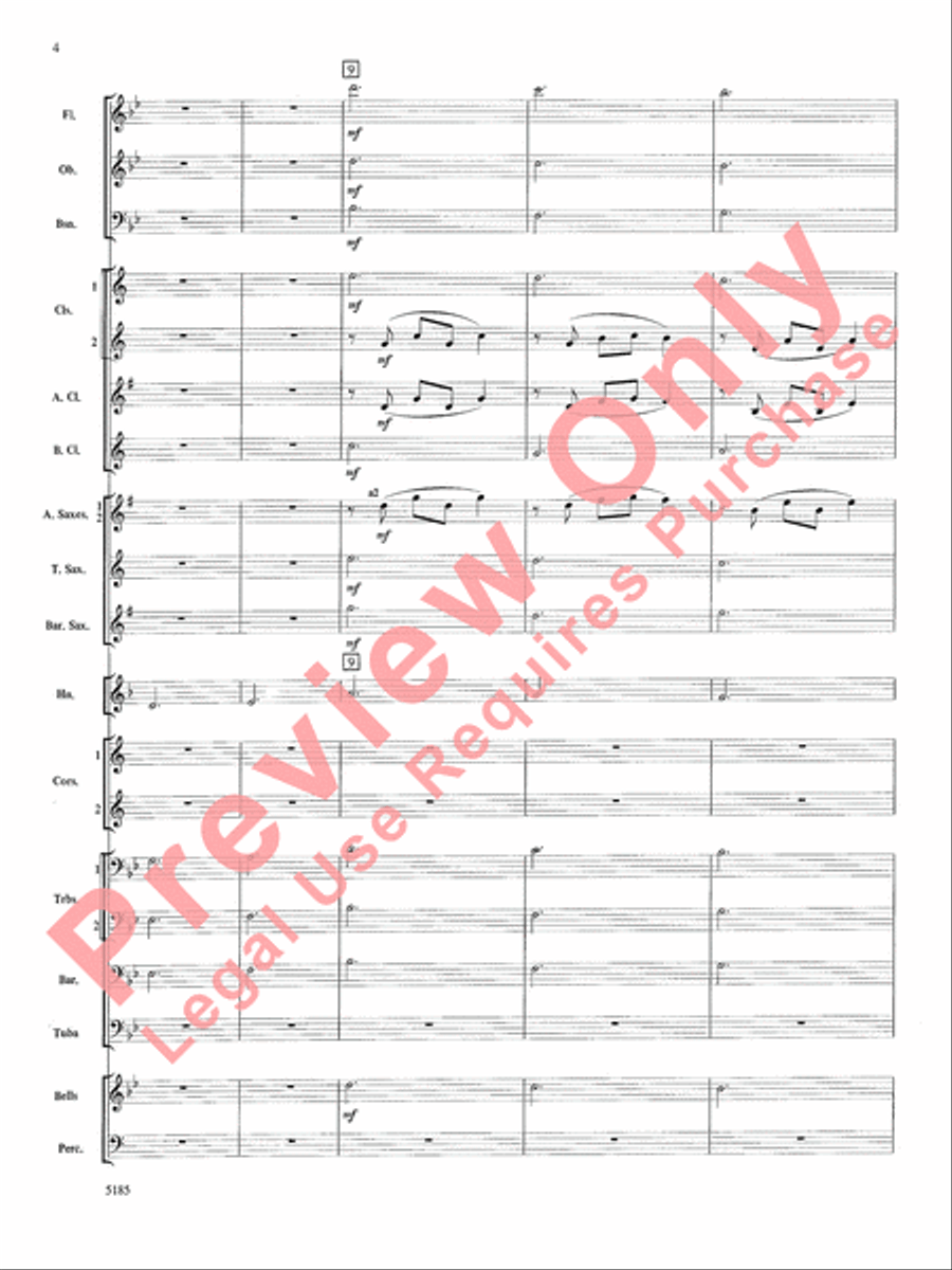 A Christmas Canon Concert Band scores gallery preview page 5