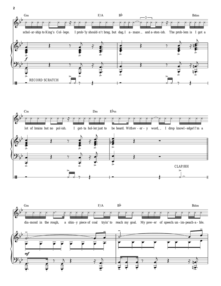 My Shot (from Hamilton) Piano, Vocal scores gallery preview page 2