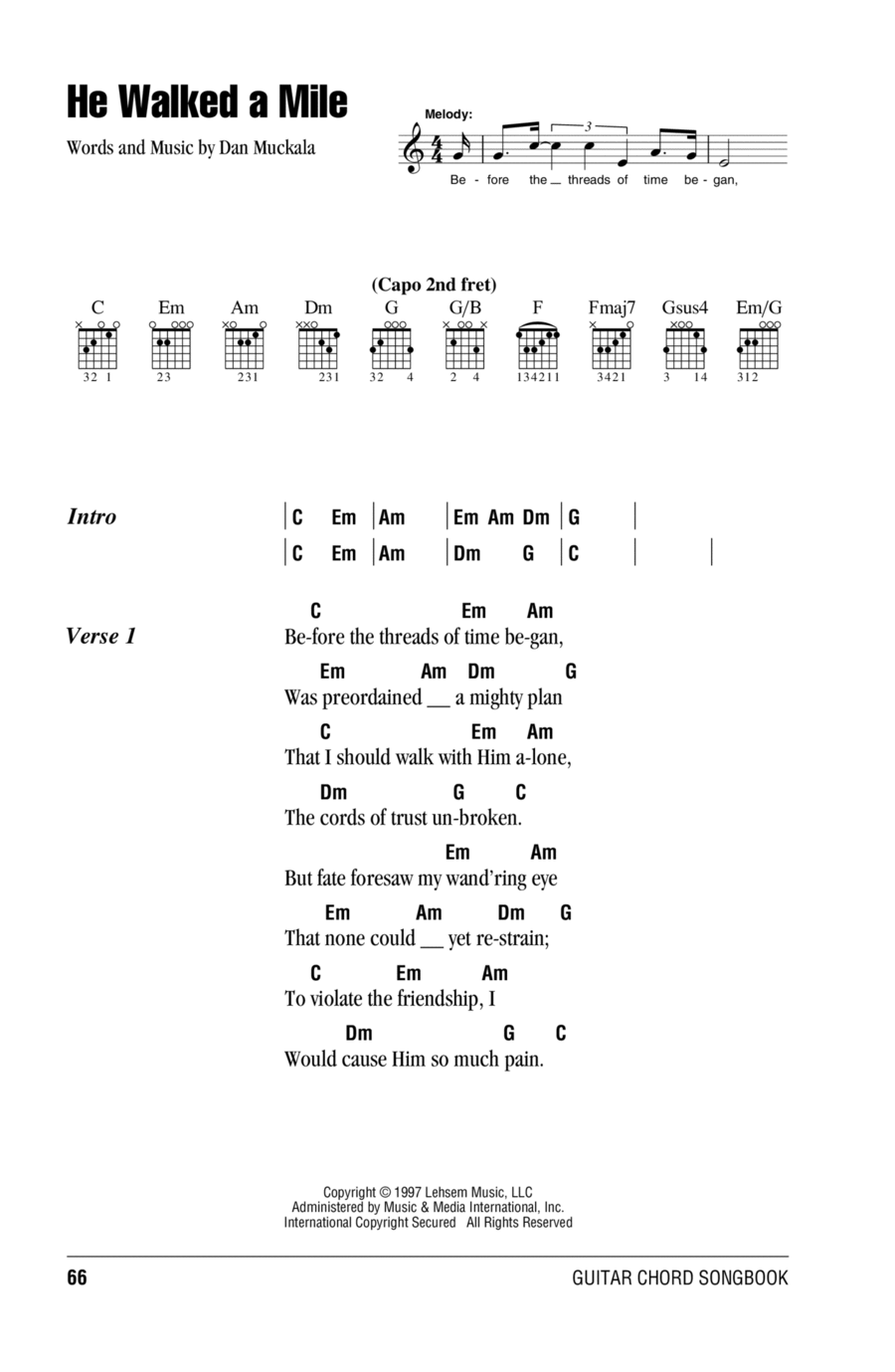 He Walked A Mile He Walked A Mile Acoustic Guitar scores gallery preview page 1