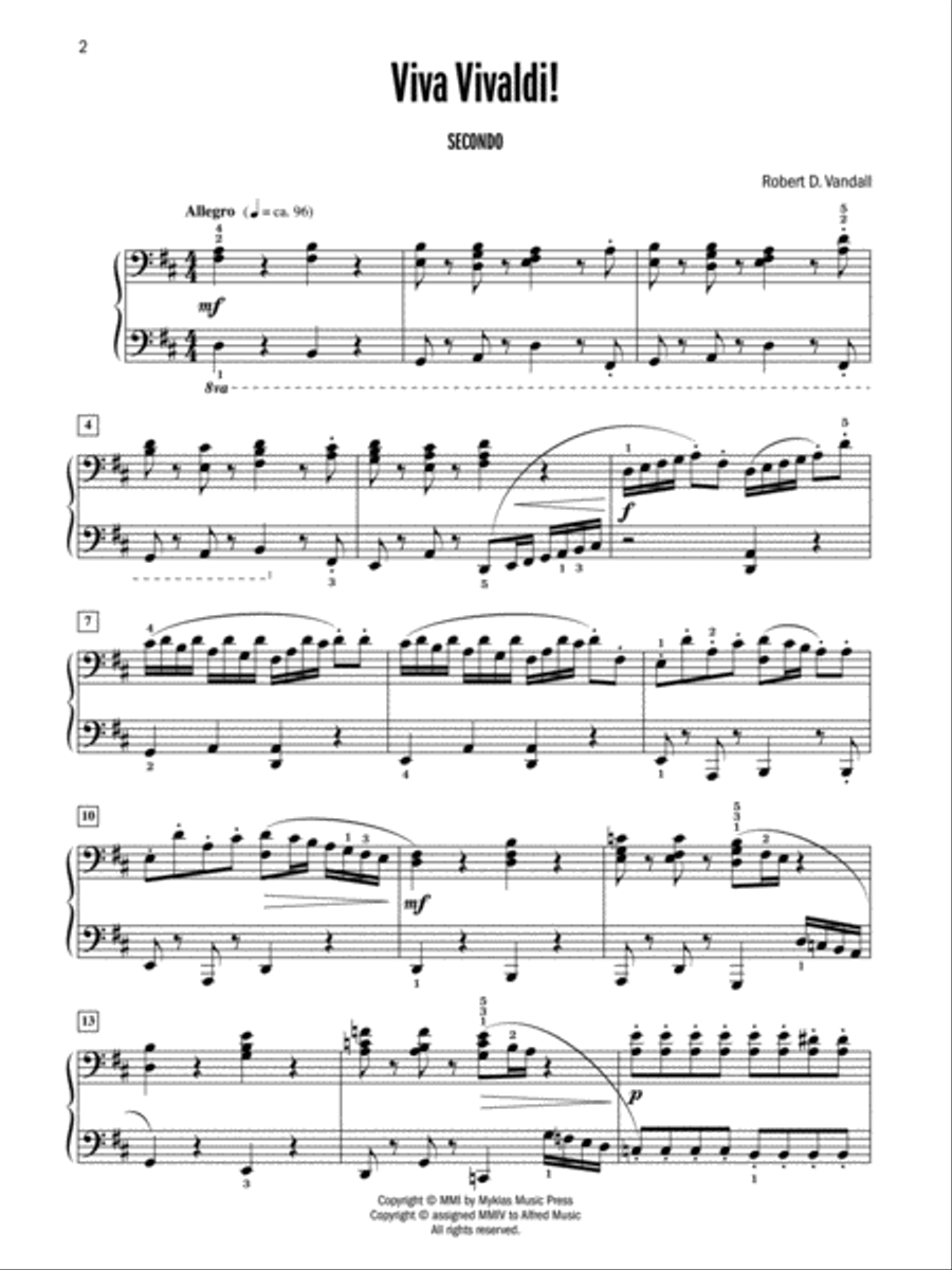 Celebrated Piano Duets, Book 5: Five Diverse Duets for Intermediate to Late Intermediate Pianists Piano Method scores gallery preview page 2