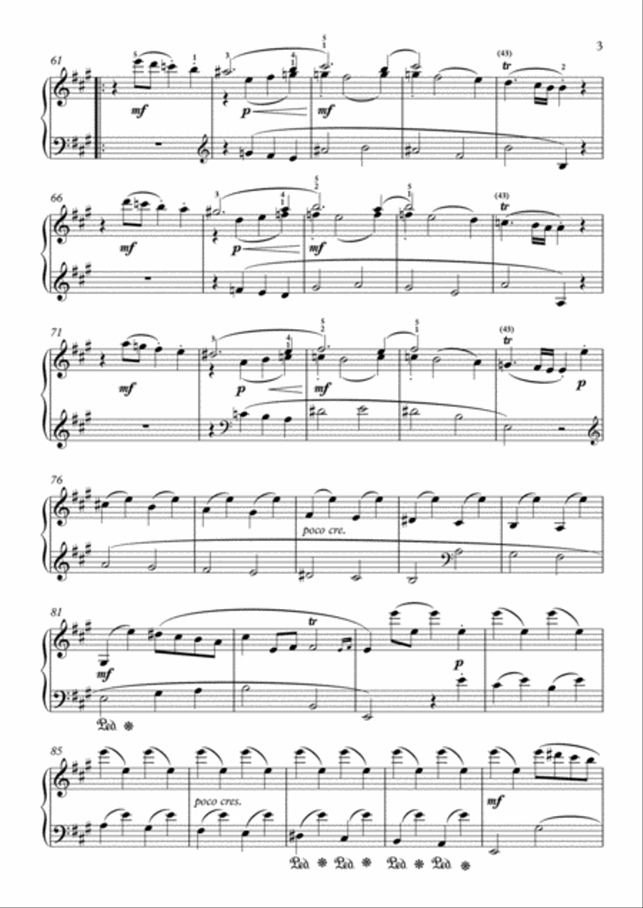 Scarlatti-Sonata in A-Major L.222 K.404(piano) Piano Solo scores gallery preview page 4