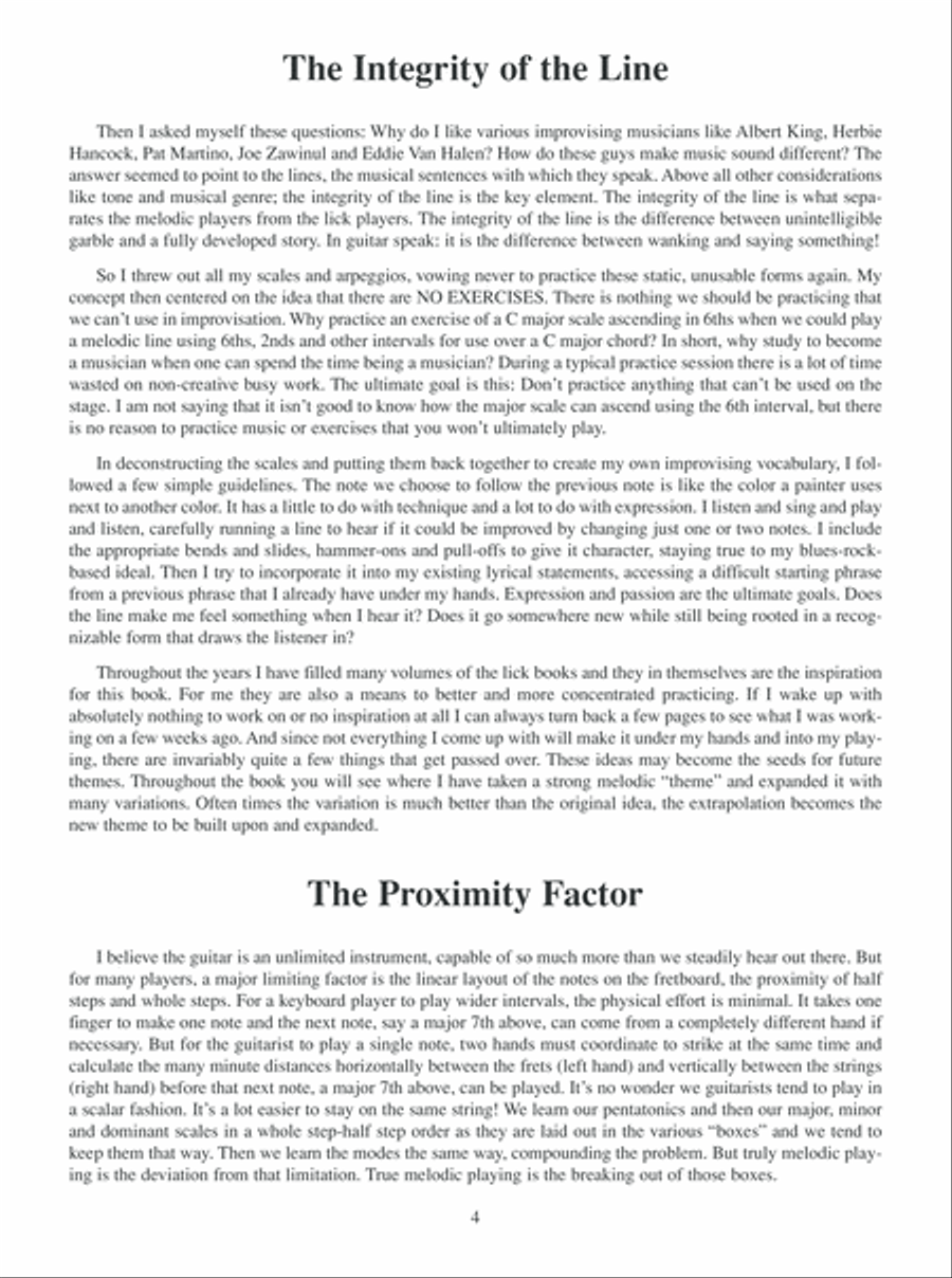 Improvising Without Scales Electric Guitar scores gallery preview page 5