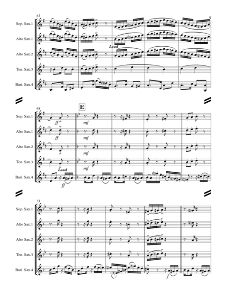 Tico-Tico no fubá (for Saxophone Quartet SATB ot AATB)
