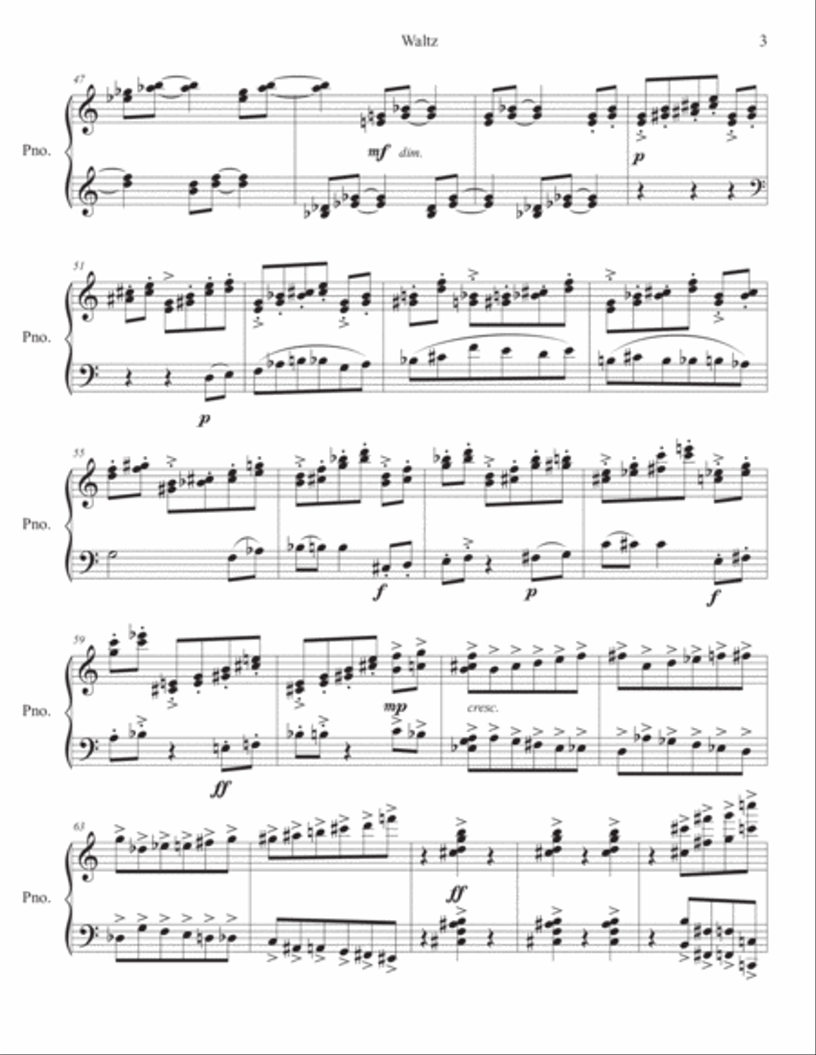 Waltz for Piano Piano Solo scores gallery preview page 3