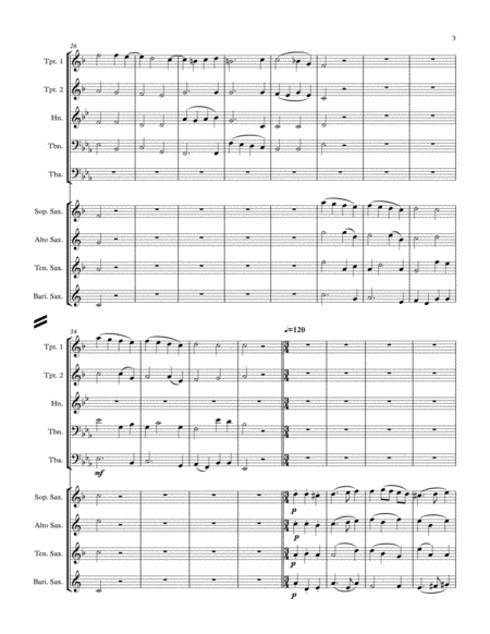 Prelude, Offertory and Recessional (sax quartet and antiphonal brass quintet)