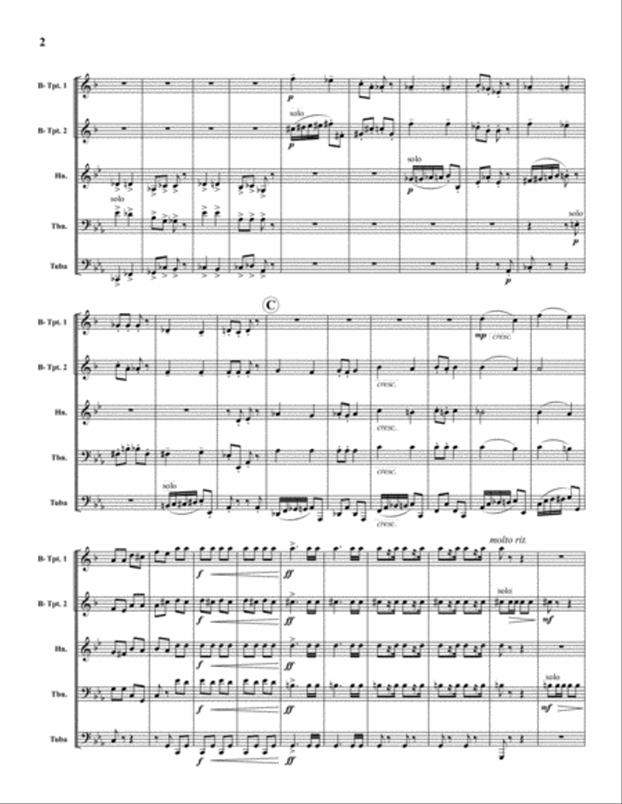 Grand Galop Chromatique Brass Quintet scores gallery preview page 3