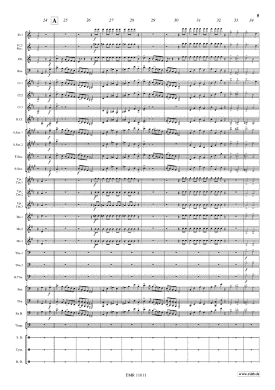 Marche Militaire Francaise Concert Band scores gallery preview page 6