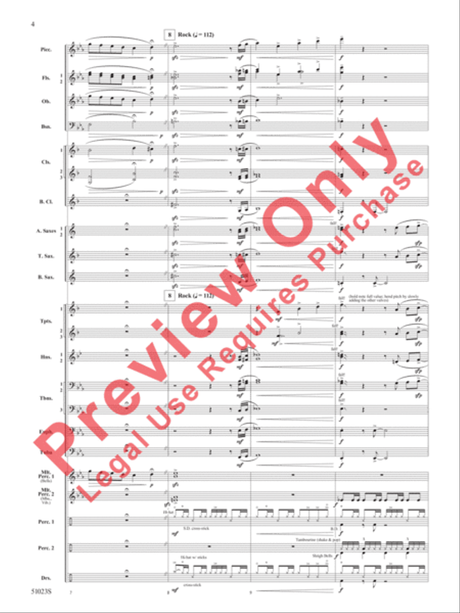 Walkin' Down Christmas Lane Concert Band scores gallery preview page 5