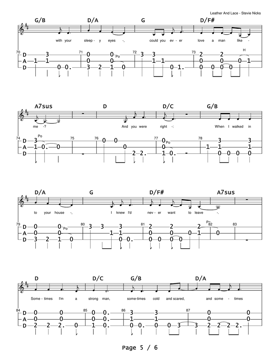 Leather And Lace Guitar scores gallery preview page 5