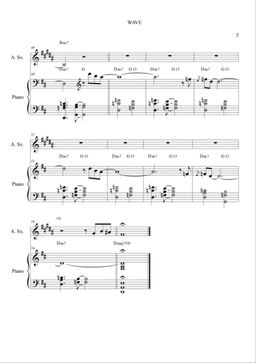 Wave Alto Saxophone scores gallery preview page 5