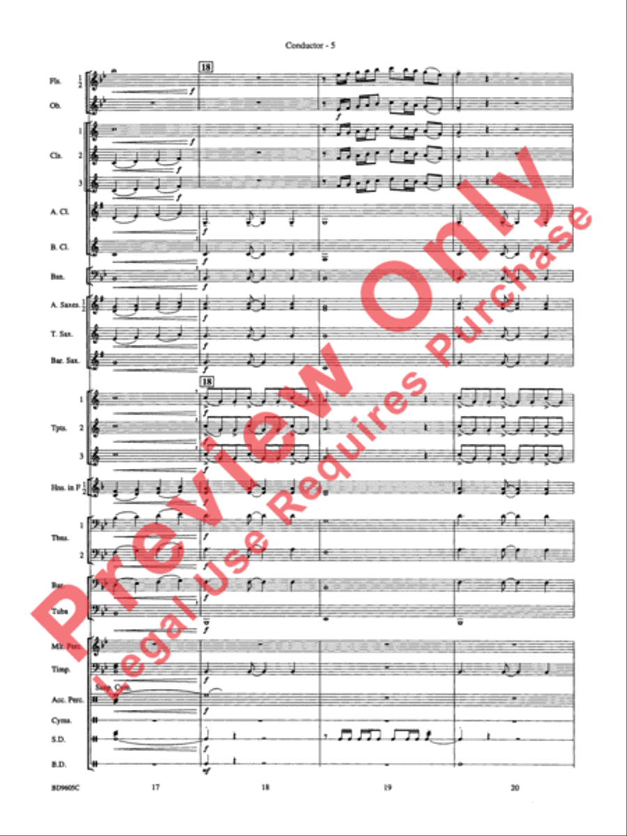 Tower Hill Overture Concert Band scores gallery preview page 8