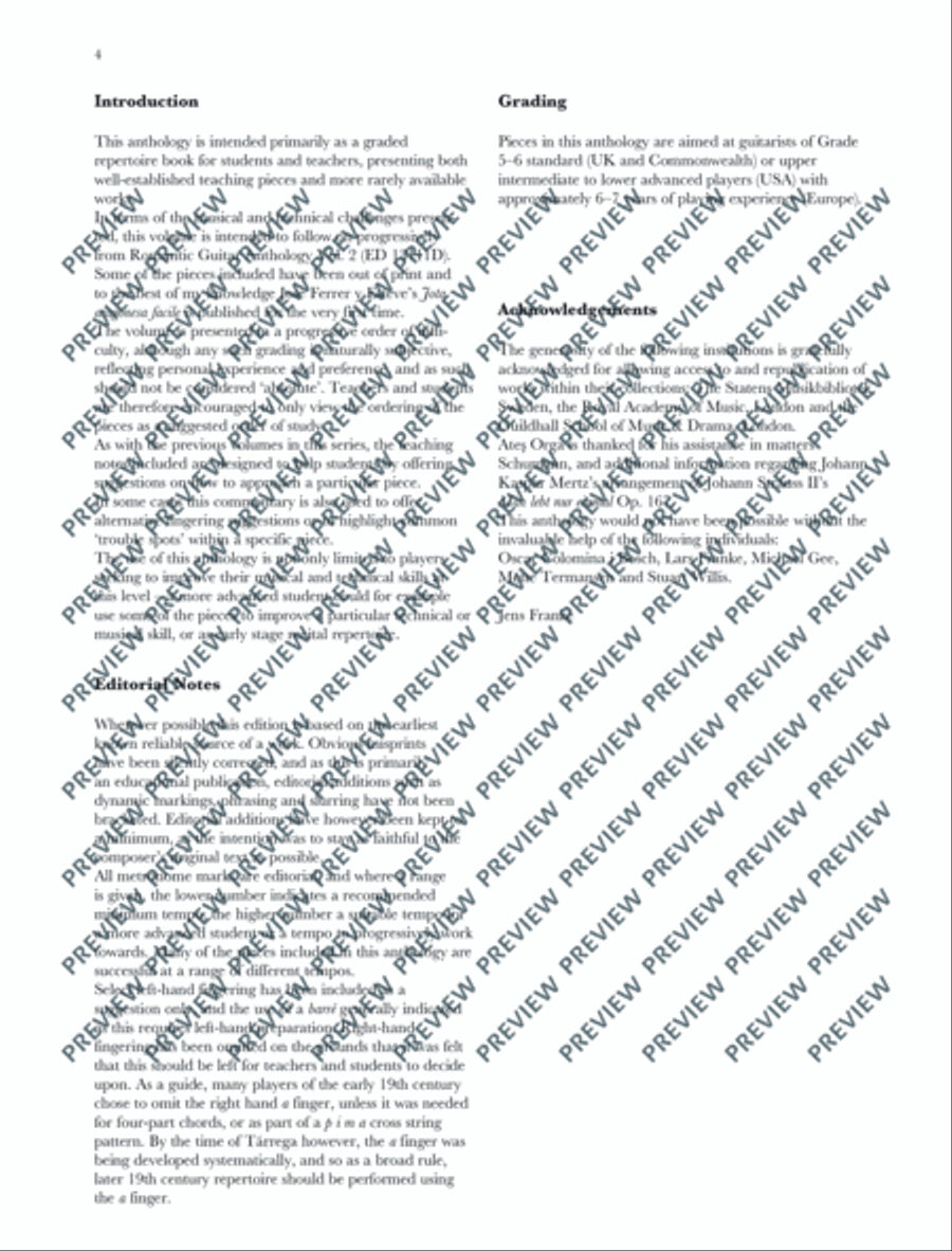 Romantic Guitar Anthology Classical Guitar scores gallery preview page 5