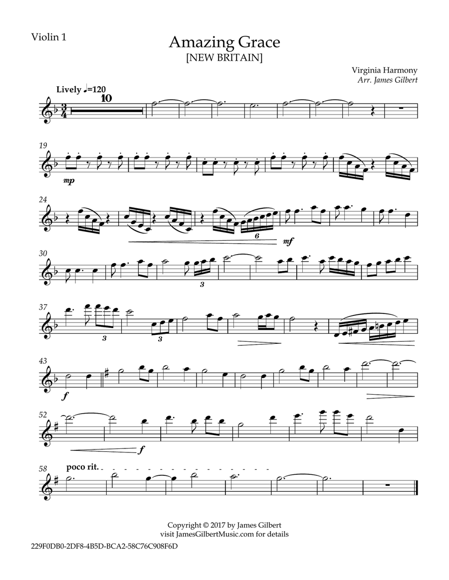 Amazing Grace String Quartet scores gallery preview page 5