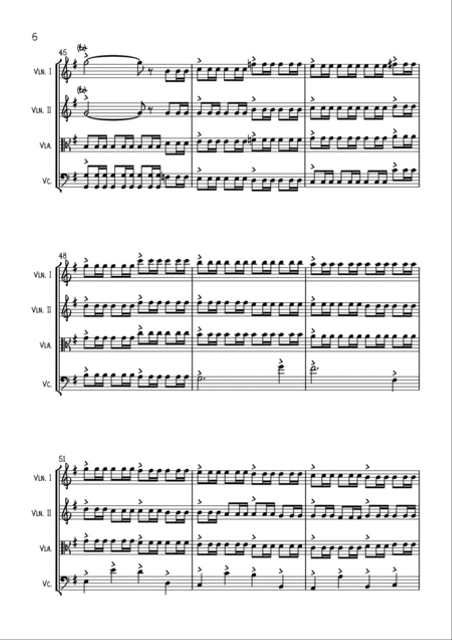 Prelude to the Holberg Suite - String Quartet String Quartet scores gallery preview page 6