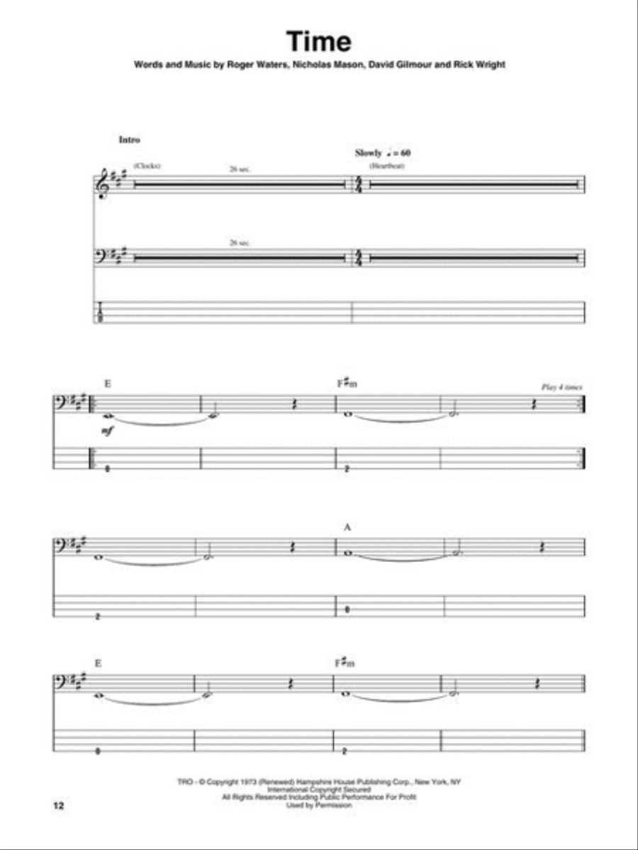 Pink Floyd – Dark Side of the Moon Collection / Songbook scores gallery preview page 6