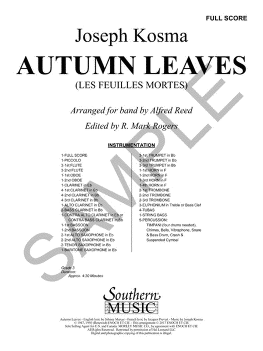 Autumn Leaves (Les Feuilles Mortes) image number null