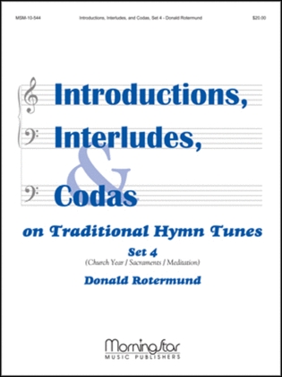 Book cover for Introductions, Interludes, & Codas on Traditional Hymns, Set 4