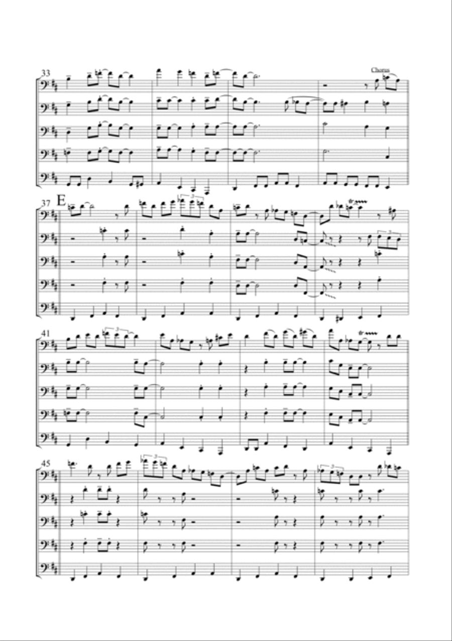 Walking By Myself Walking By Myself Brass Quintet scores gallery preview page 4