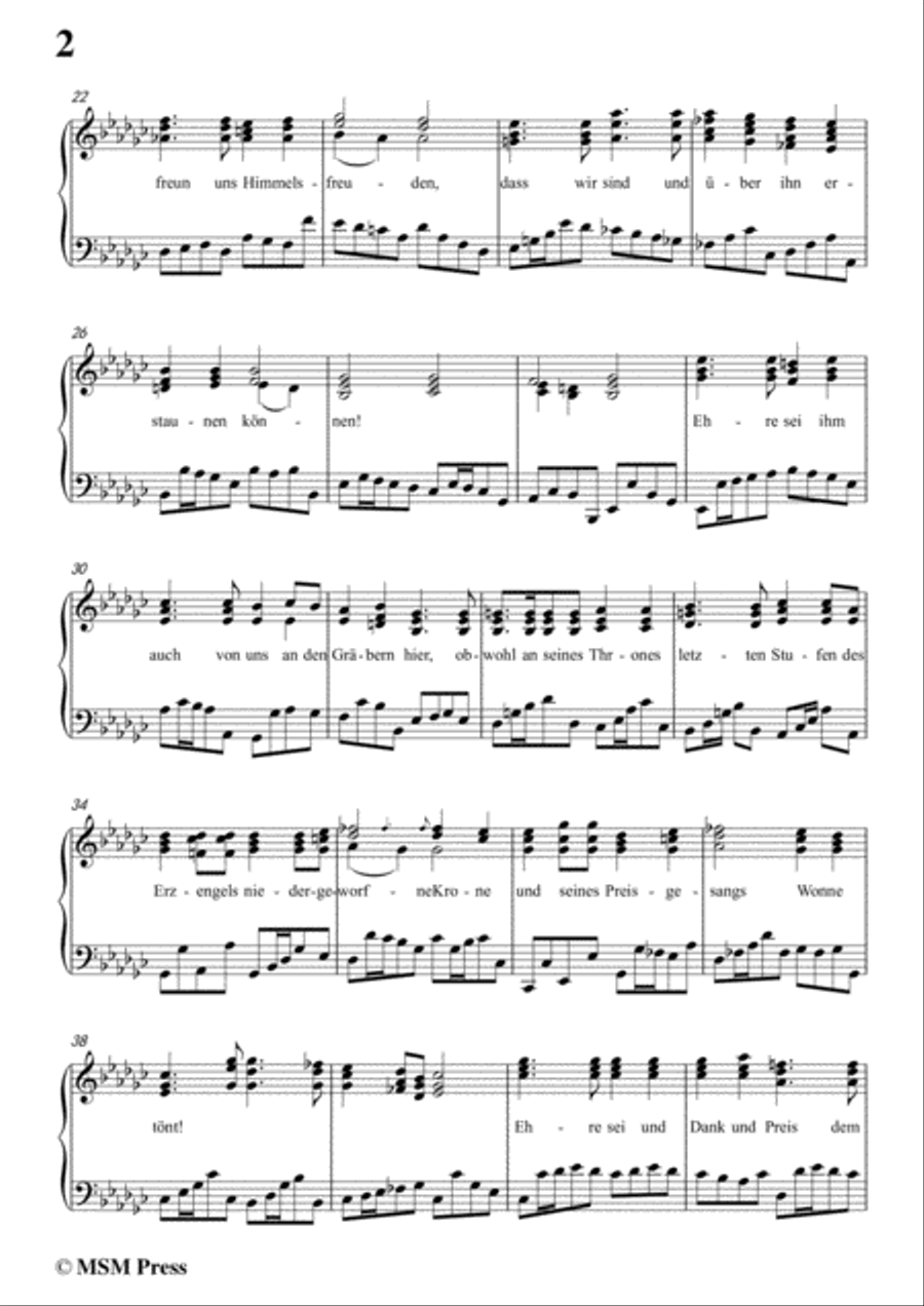 Schubert-Das Grosse Halleluja,in G flat Major,for Voice and Piano Voice Solo scores gallery preview page 4