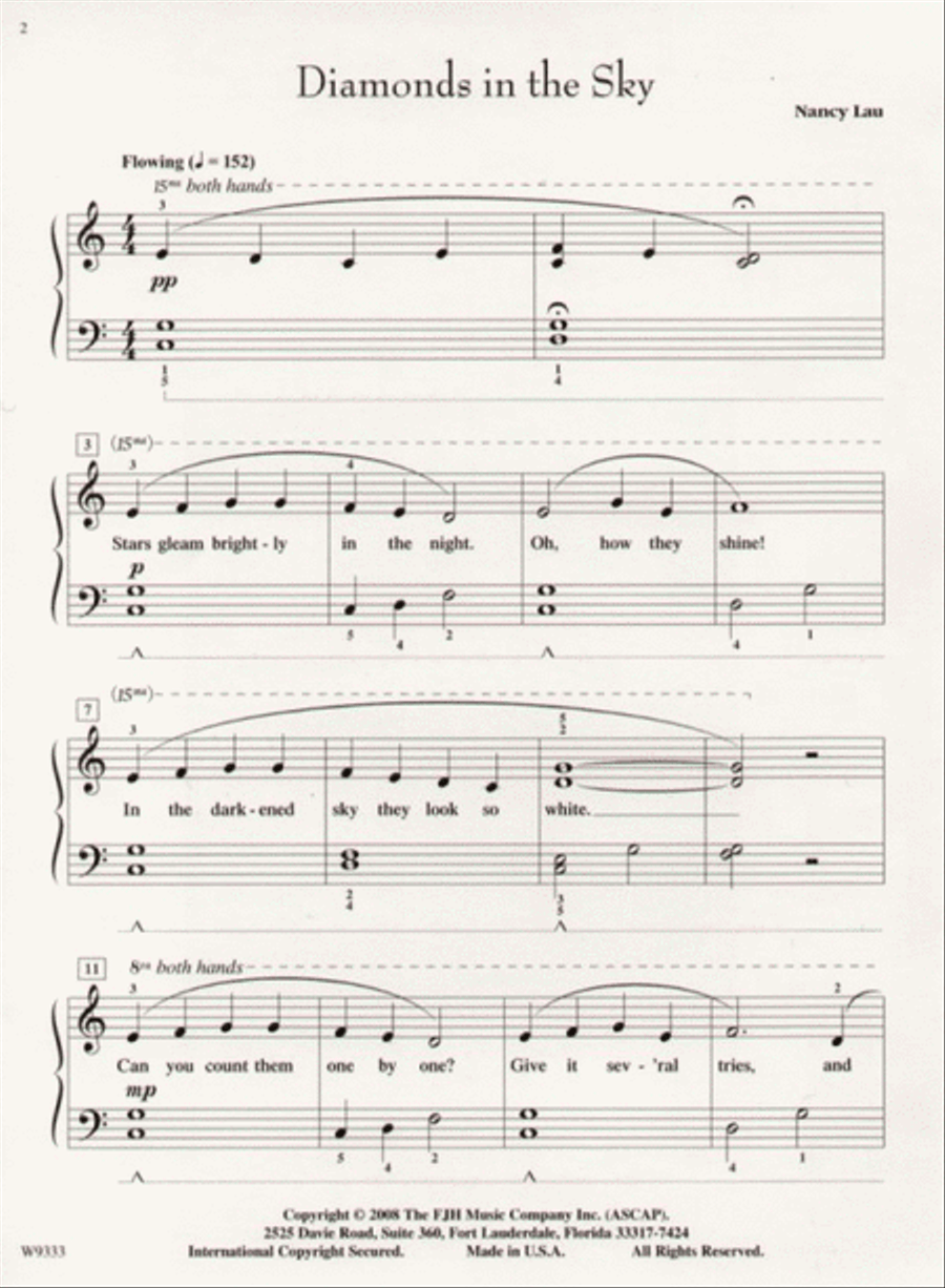 Diamonds in the Sky Diamonds in the Sky Easy Piano scores gallery preview page 3