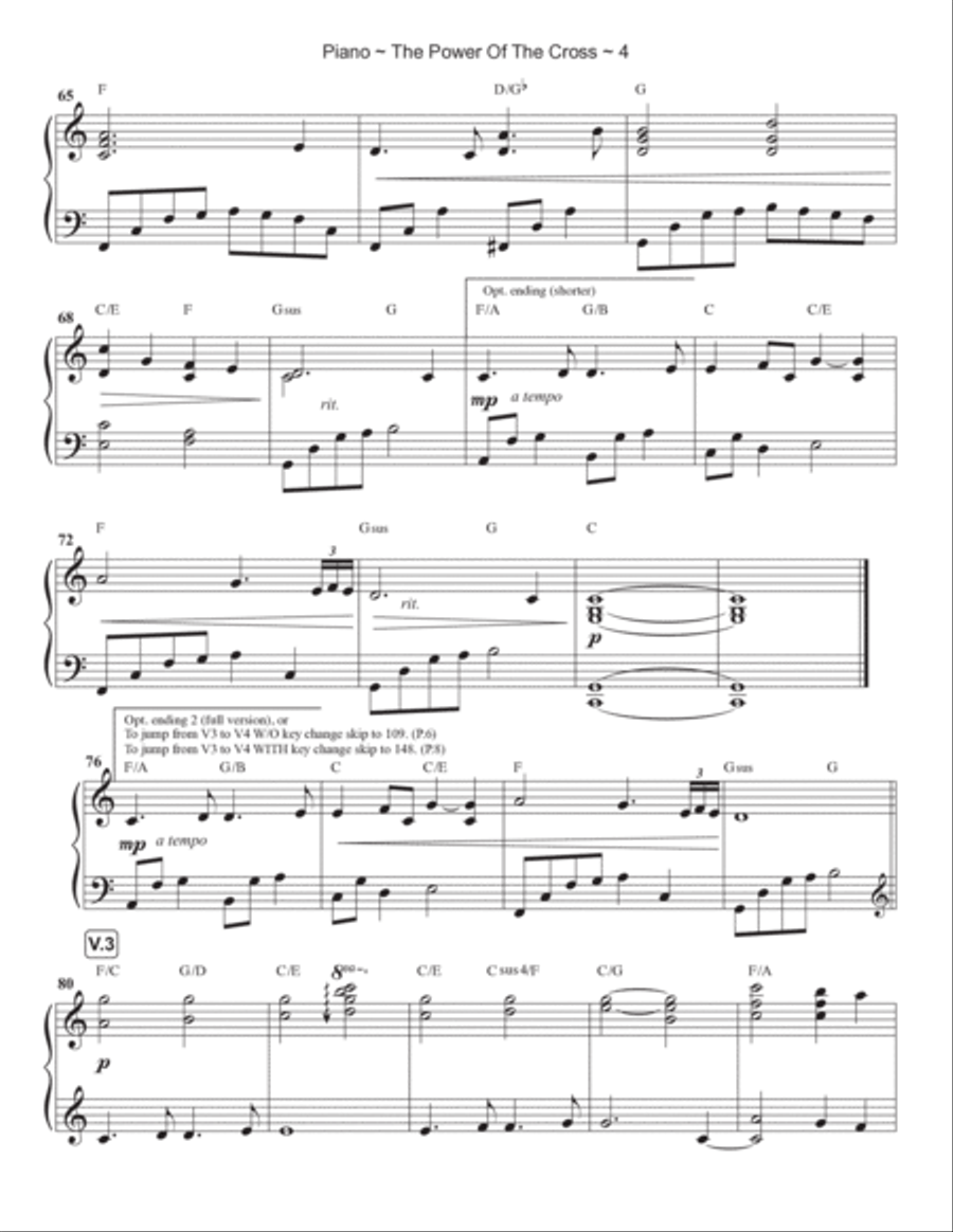 The Power Of The Cross (oh To See The Dawn) Piano Solo scores gallery preview page 5