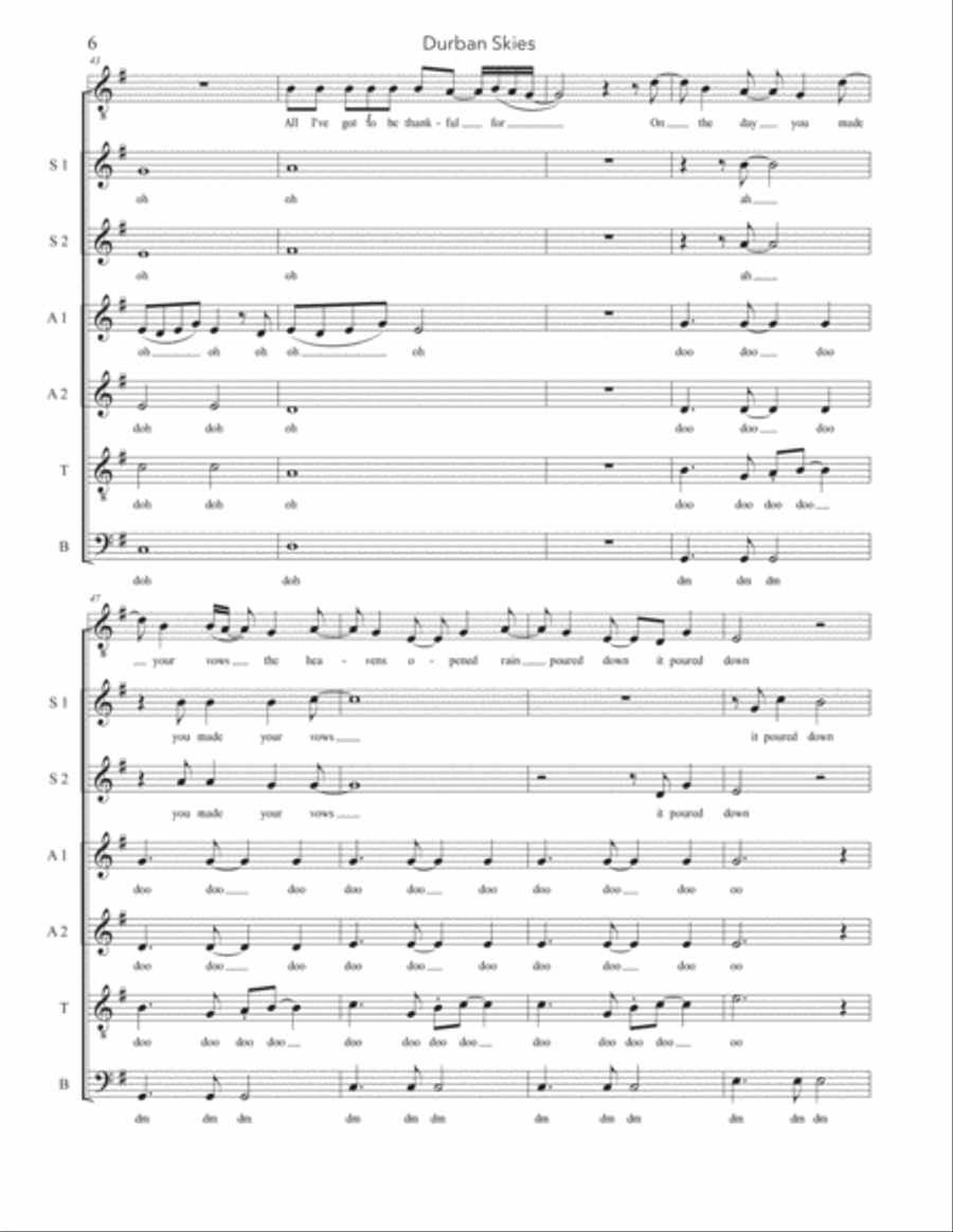 Durban Skies 4-Part scores gallery preview page 6