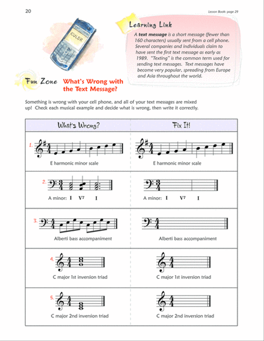 Premier Piano Course Theory, Book 4 Piano Method scores gallery preview page 4