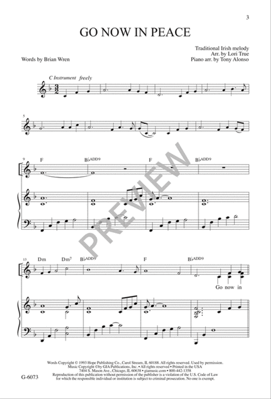Go Now in Peace Go Now in Peace 3-Part scores gallery preview page 3