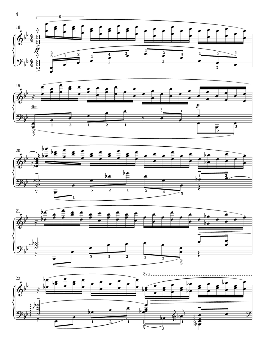 Prelude In B-Flat Major, Op. 23, No. 2 Piano Solo scores gallery preview page 4