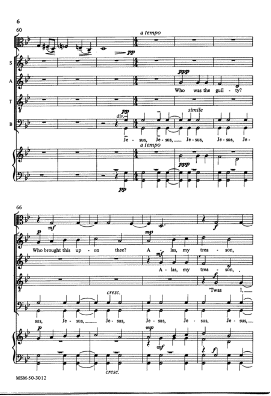 Ah, Holy Jesus 4-Part scores gallery preview page 4