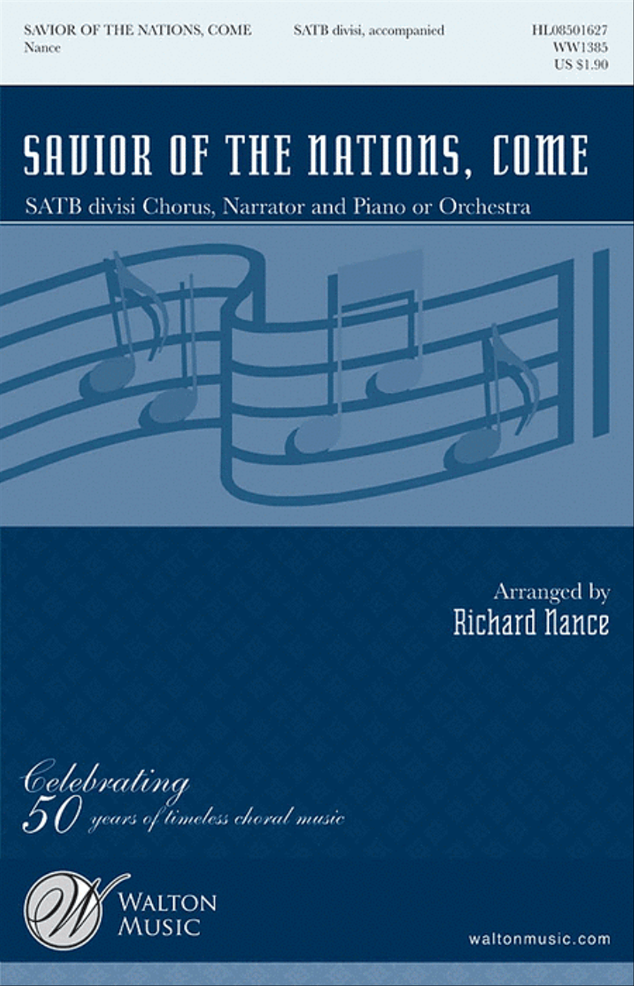 Savior of the Nations, Come (Vocal Score) 4-Part scores gallery preview page 1