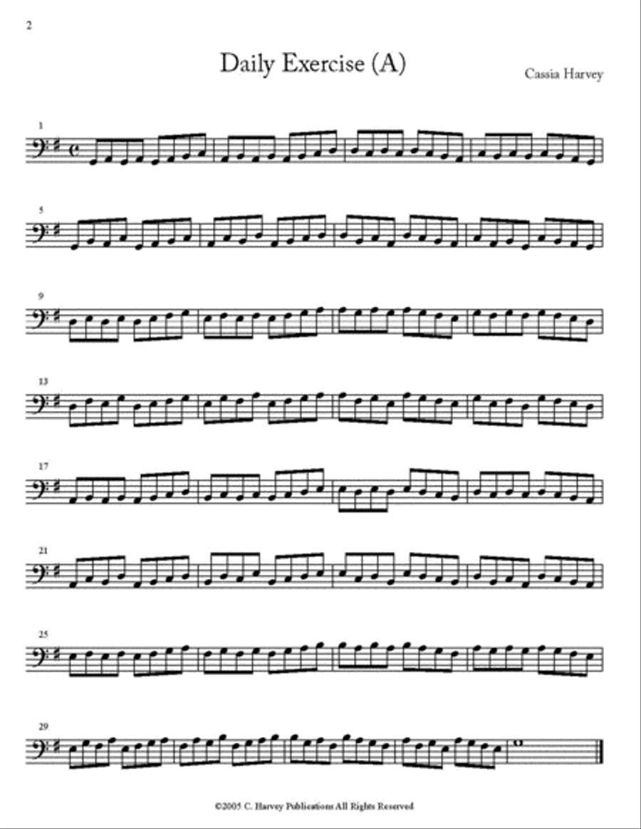 Warming Up for Cello, Book Two Cello scores gallery preview page 2