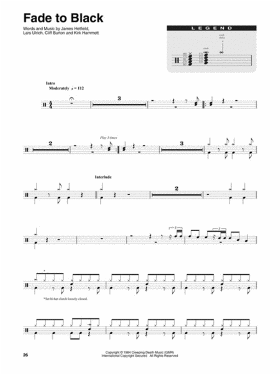 Metallica: 1983-1988 Metallica: 1983-1988 Percussion scores gallery preview page 5